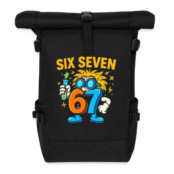 Six Seven 67 Idée de cadeau pour nerds sur l’humour scientifique - Sac à dos roll top - noir - Devant