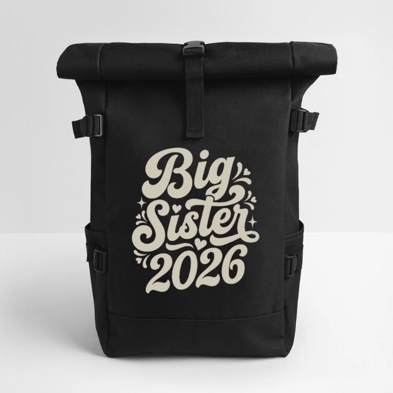 Große Schwester 2026 Script-Design Rolltop Rucksack