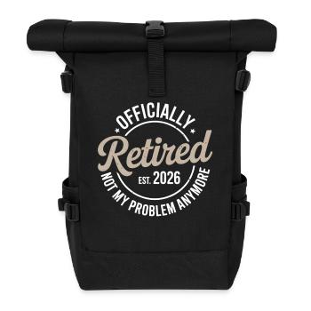 Ruhestand 2026 Nicht mehr mein Problem Ruhestand - Rolltop Rucksack - Schwarz - Vorne