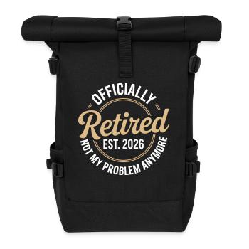 Ruhestand 2026 Nicht mehr mein Problem Ruhestand - Rolltop Rucksack - Schwarz - Vorne