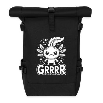 Axolotl grogneux ailé - Sac à dos roll top - noir - Devant