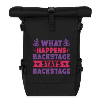 Musical Theatre What Happens Stays Backstage Actor - Roll Top Backpack - black - Front