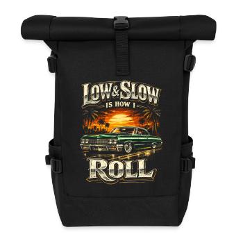 Lowrider Auto Low And Slow - Rolltop Rucksack - Schwarz - Vorne