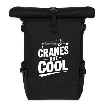 Cranes are Cool - Roll Top Backpack - black - Front