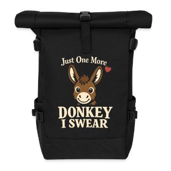 Donkey Lover Donkey Funny Donkey Farm Animal - Roll Top Backpack - black - Front