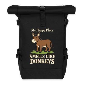 Donkey Lover Donkey Funny Donkey Farm Animal - Roll Top Backpack - black - Front