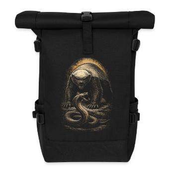 Honey Badger Honey Badger Animal - Roll Top Backpack - black - Front