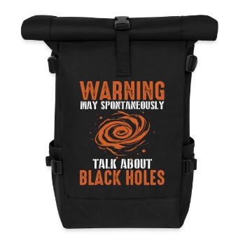 Avertissement : Parlez des trous noirs - Sac à dos roll top - noir - Devant