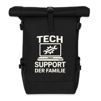  Tech Support Der Familie Computerheld IT Nerd - Rolltop Rucksack - Schwarz - Vorne