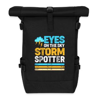 Meteorologie Meteorologe Wetter - Rolltop Rucksack - Schwarz - Vorne