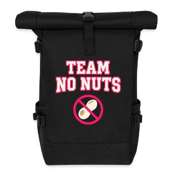 Team No Nuts with Peanut Symbol - Roll Top Backpack - black - Front