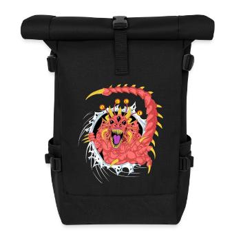 Alien Monster 3D Shirt - Roll Top Backpack - black - Front