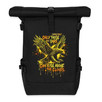 Goldener Adler Tribal Rise - Rolltop Rucksack - Schwarz - Vorne