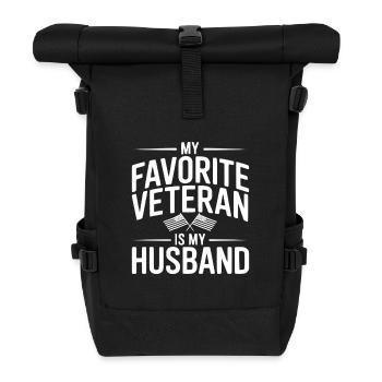 Mon vétéran préféré est mon mari - Sac à dos roll top - noir - Devant