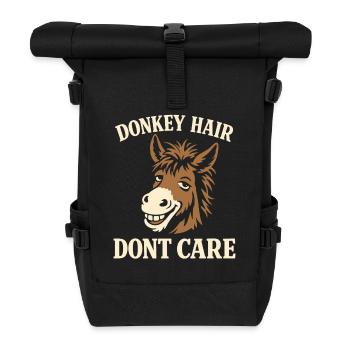 Donkey Lover Donkey Funny Donkey Farm Animal - Roll Top Backpack - black - Front