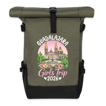 Guadalajara Girls Trip 2026 - Roll Top Backpack - olive/black - Front