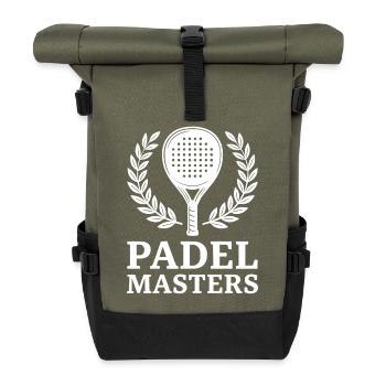 Padel Masters Professional Sports Look - Roll Top Backpack - olive/black - Front