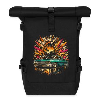 Lowrider Auto - Rolltop Rucksack - Schwarz - Vorne