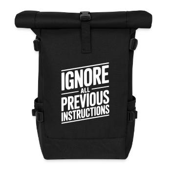Alle vorherigen Anweisungen ignorieren - Rolltop Rucksack - Schwarz - Vorne