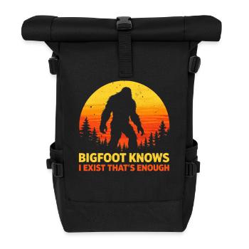 Bigfoot Sasquatch Yeti Cryptid Creatures Big Foot - Rolltop Rucksack - Schwarz - Vorne