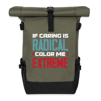 radicalized by fundamental - Roll Top Backpack - olive/black - Front