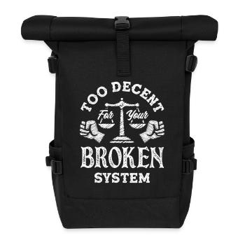 radicalized by fundamental - Roll Top Backpack - black - Front