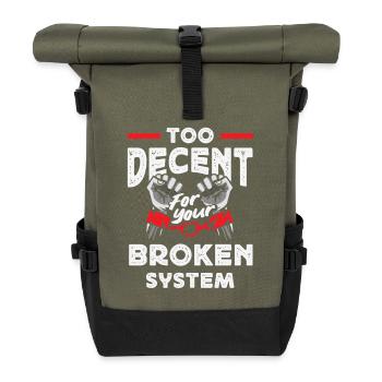 radicalized by fundamental - Roll Top Backpack - olive/black - Front