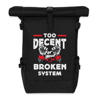 radicalized by fundamental - Roll Top Backpack - black - Front