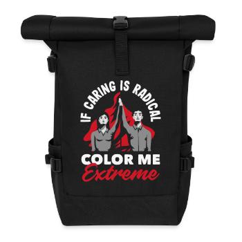 radicalized by fundamental - Roll Top Backpack - black - Front
