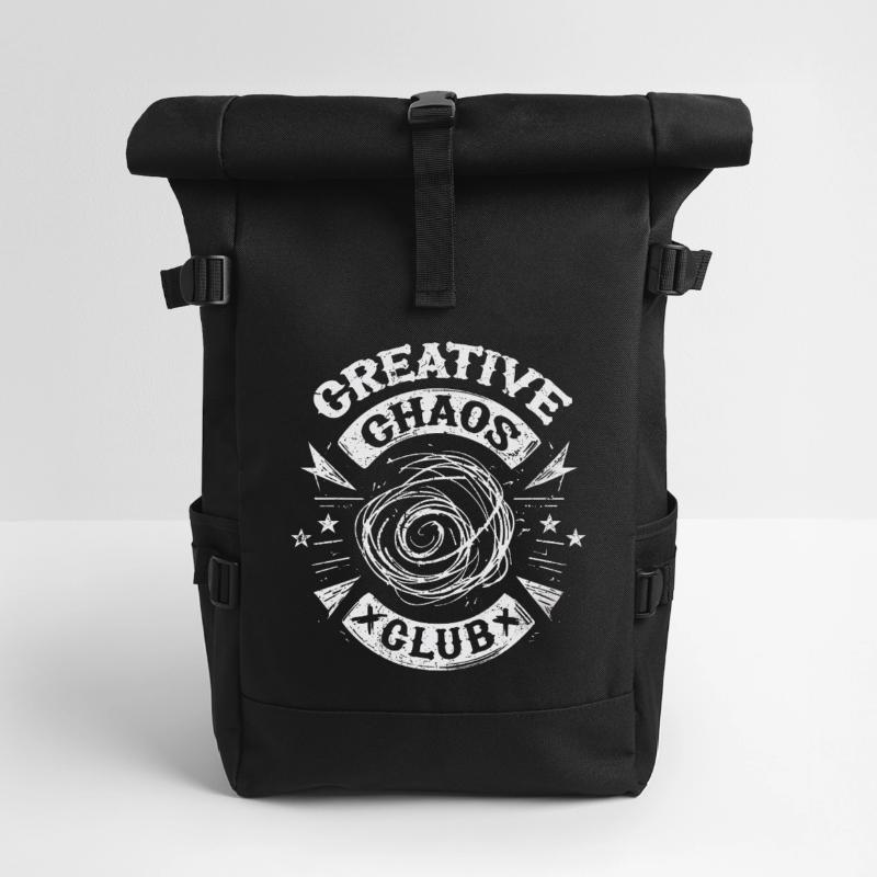 Scribble Doodle Drawing Roll Top Backpack