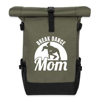 Breakdance Mutter - Rolltop Rucksack - Olive/Schwarz - Vorne