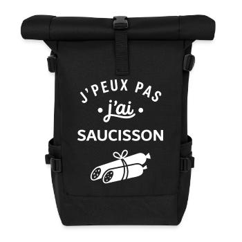 J'peux pas j'ai saucisson - Sac à dos roll top - noir - Devant