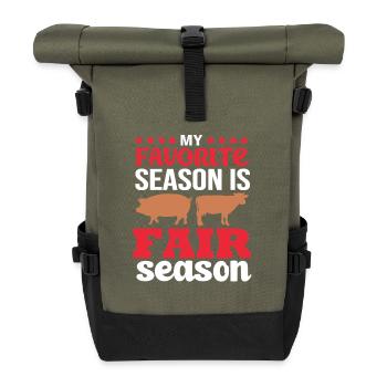 Livestock Breeders - Roll Top Backpack - olive/black - Front