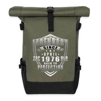 Legendary since April 1976 Badge - Roll Top Backpack - olive/black - Front