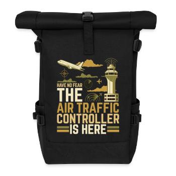 Air Traffic Controller Spruch Fluglotse - Rolltop Rucksack - Schwarz - Vorne