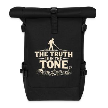 The truth is in the tone | Probe Detector - Roll Top Backpack - black - Front
