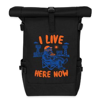 Bigfoot-Baseball-Fan Ich wohne jetzt hier - Rolltop Rucksack - Schwarz - Vorne