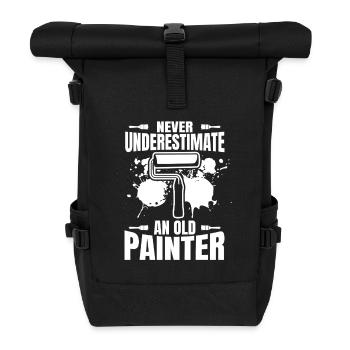 Unterschätze nie einen alten Maler - Rolltop Rucksack - Schwarz - Vorne
