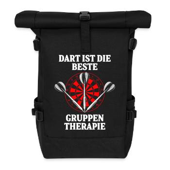 Dart ist die beste Gruppentherapie - Rolltop Rucksack - Schwarz - Vorne