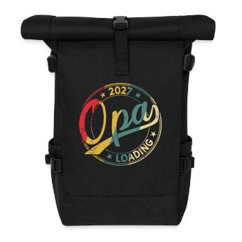 Opa 2027 Loading Werdender Opa 2027 - Rolltop Rucksack - Schwarz - Vorne