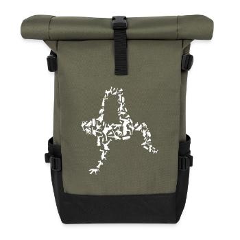 Breakdancer - Rolltop Rucksack - Olive/Schwarz - Vorne