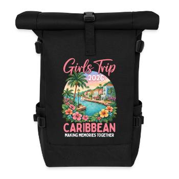 Voyage filles dans les Caraïbes 2026 - Sac à dos roll top - noir - Devant