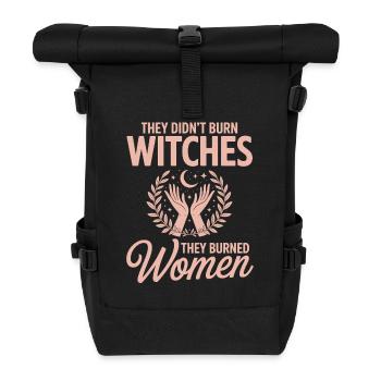 Nicht verbrannt, Frauenkraft - Rolltop Rucksack - Schwarz - Vorne