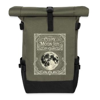 Moon joy in a vintage setting - Roll Top Backpack - olive/black - Front