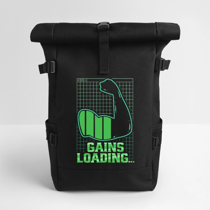 Biceps Biceps Training Gym Gains Loading Roll Top Backpack