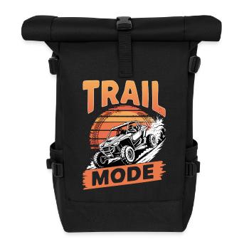 UTV Off Road 4 Wheeler Side by side - Roll Top Backpack - black - Front