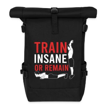Fitnesstrainer Personal Trainer - Rolltop Rucksack - Schwarz - Vorne