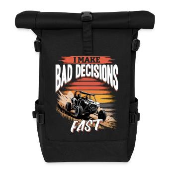 UTV Off Road 4 Wheeler Side by side - Rolltop Rucksack - Schwarz - Vorne