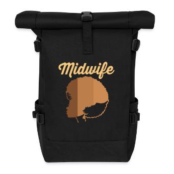 Sage-femme - Sac à dos roll top - noir - Devant