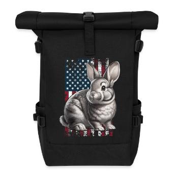 Kaninchen - Rolltop Rucksack - Schwarz - Vorne